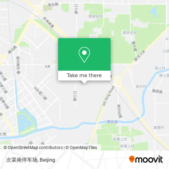 次渠南停车场 map