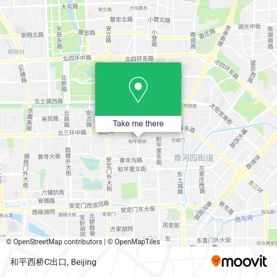 和平西桥C出口 map