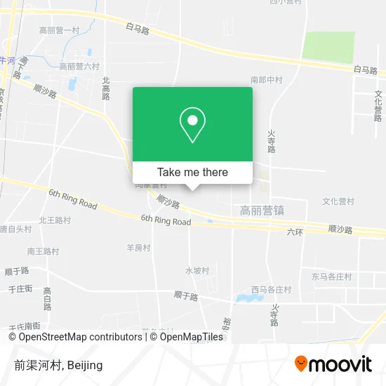 前渠河村 map