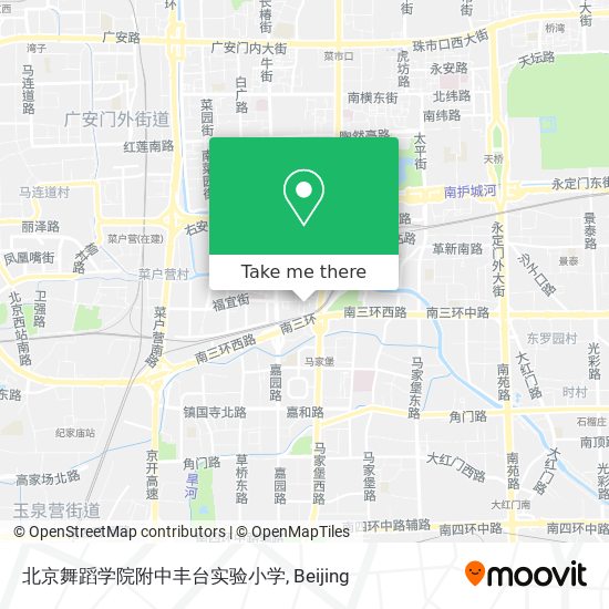 北京舞蹈学院附中丰台实验小学 map