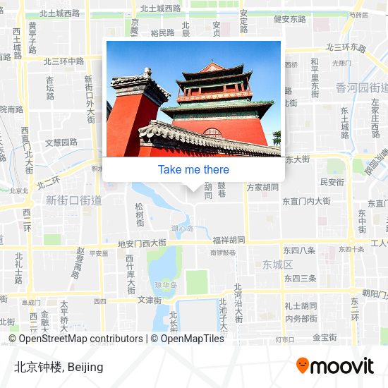 北京钟楼 map