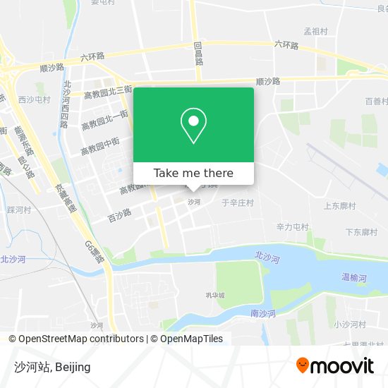 沙河站 map