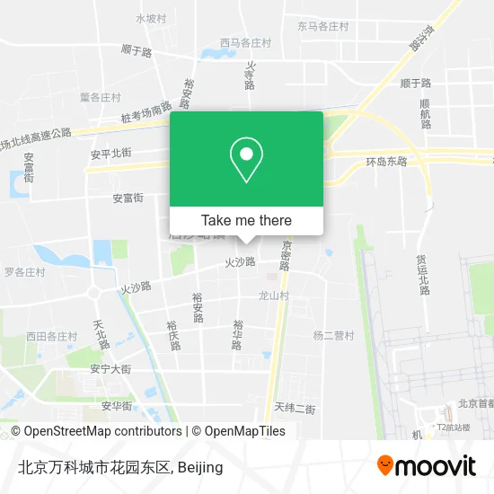 北京万科城市花园东区 map