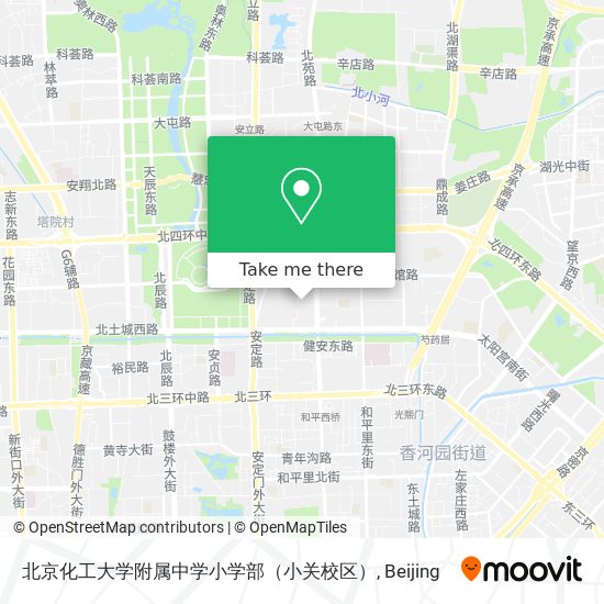 北京化工大学附属中学小学部（小关校区） map