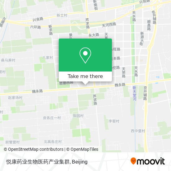 悦康药业生物医药产业集群 map