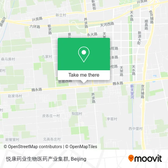 悦康药业生物医药产业集群 map