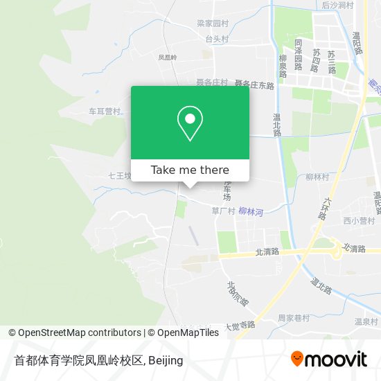 首都体育学院凤凰岭校区 map