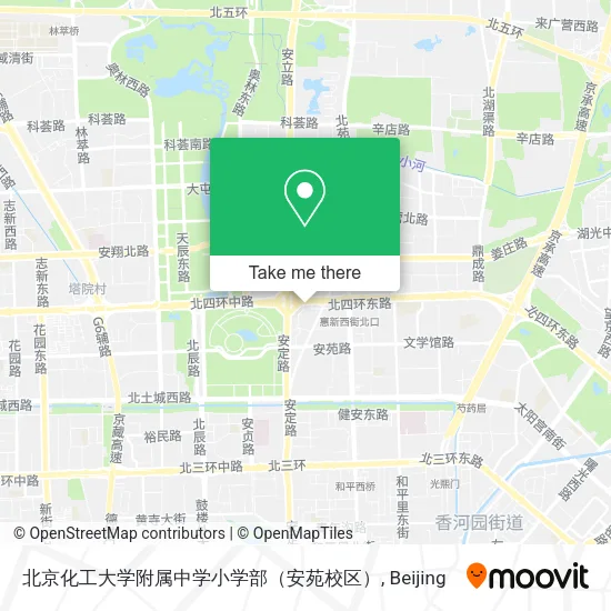 北京化工大学附属中学小学部（安苑校区） map