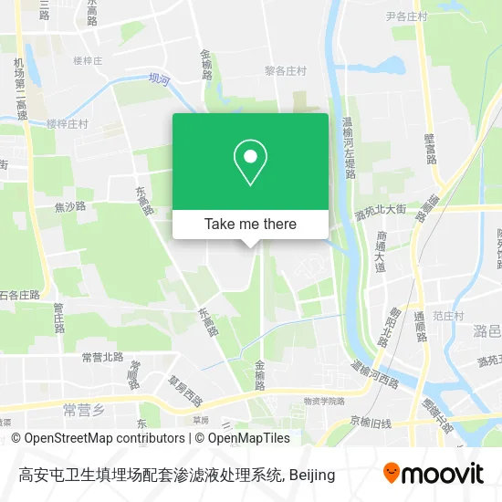 高安屯卫生填埋场配套渗滤液处理系统 map
