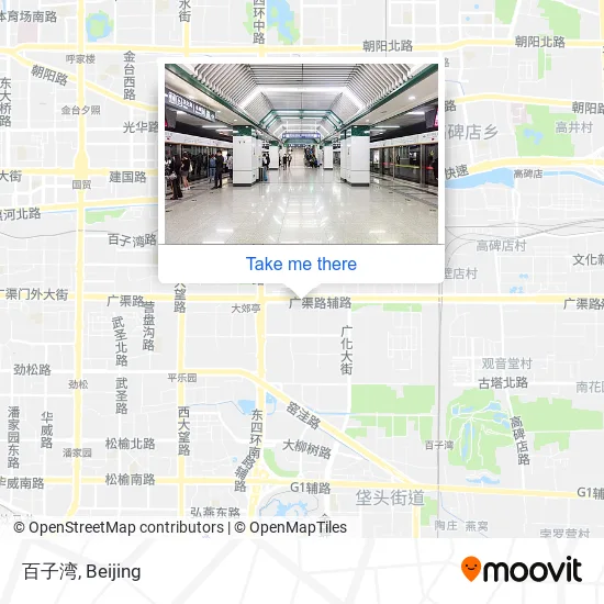 百子湾 map