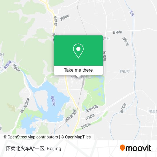 怀柔北火车站一区 map