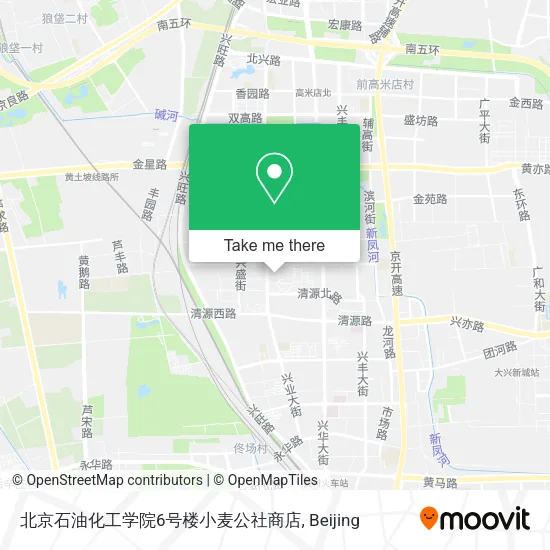 北京石油化工学院6号楼小麦公社商店 map
