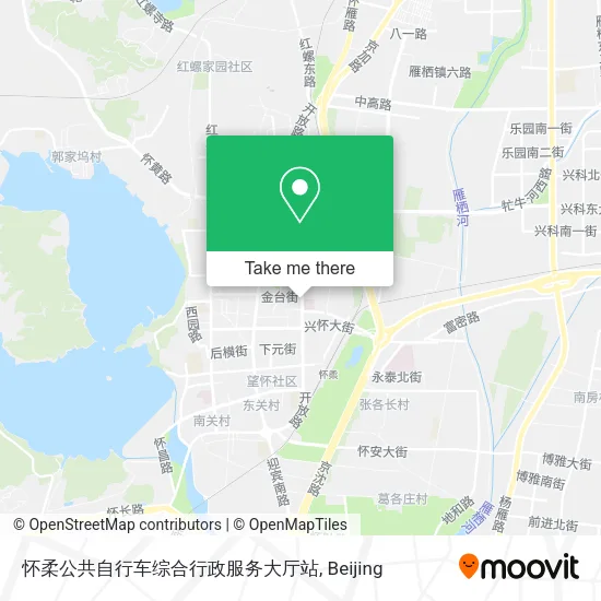 怀柔公共自行车综合行政服务大厅站 map