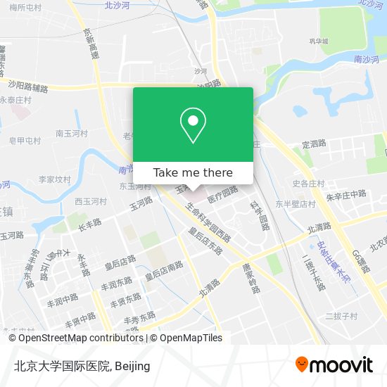 北京大学国际医院 map