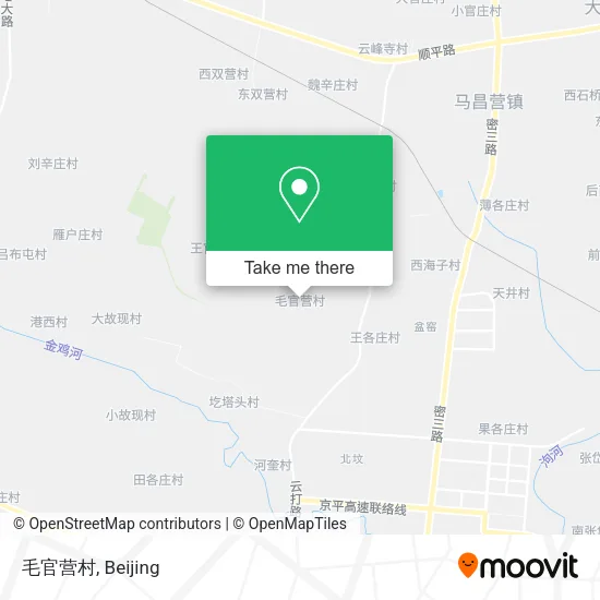 毛官营村 map