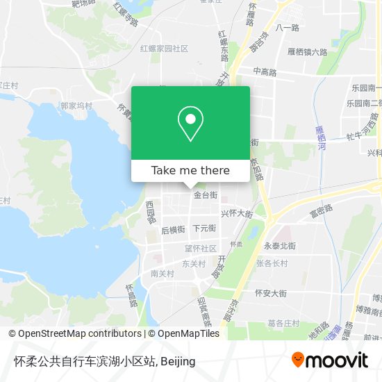 怀柔公共自行车滨湖小区站 map