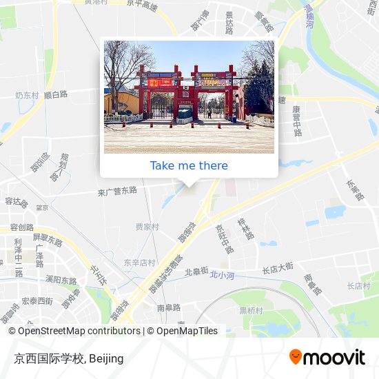 京西国际学校 map