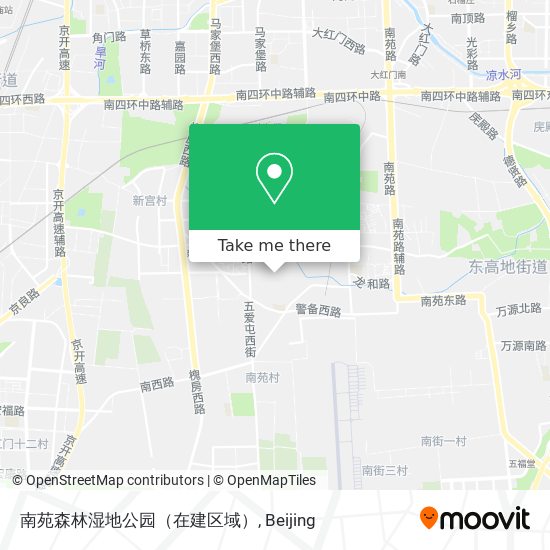 南苑森林湿地公园（在建区域） map