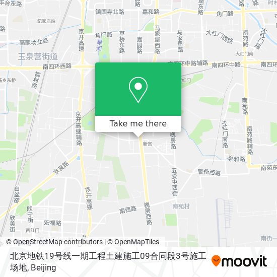 北京地铁19号线一期工程土建施工09合同段3号施工场地 map