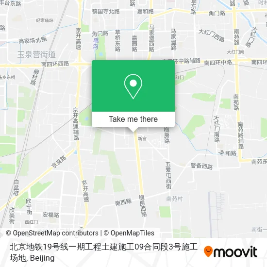 北京地铁19号线一期工程土建施工09合同段3号施工场地 map