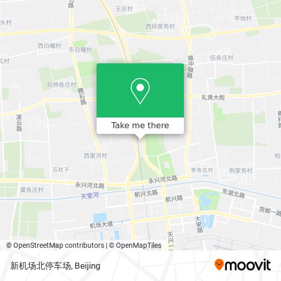 新机场北停车场 map