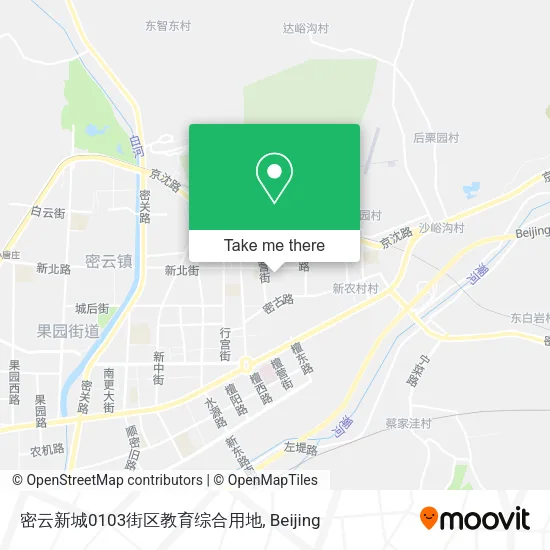 密云新城0103街区教育综合用地 map