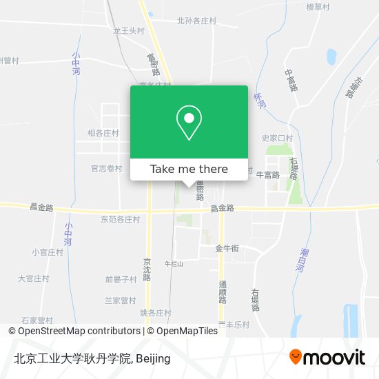 北京工业大学耿丹学院 map