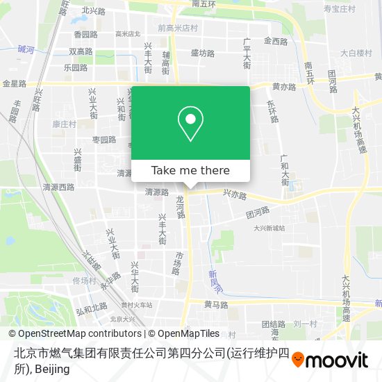 北京市燃气集团有限责任公司第四分公司(运行维护四所) map