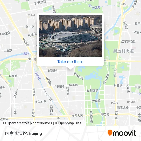 国家速滑馆 map