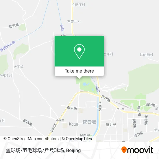 篮球场/羽毛球场/乒乓球场 map