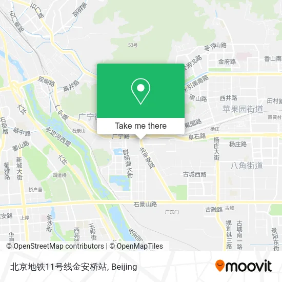 北京地铁11号线金安桥站 map