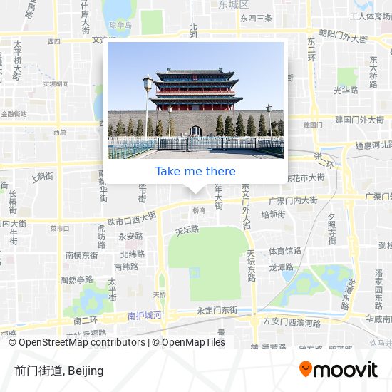 前门街道 map