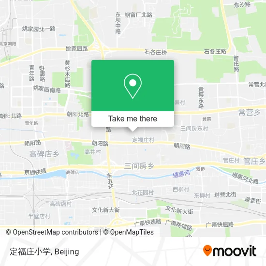 定福庄小学 map