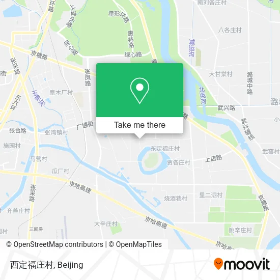 西定福庄村 map