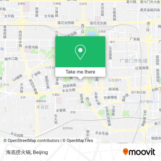 海底捞火锅 map