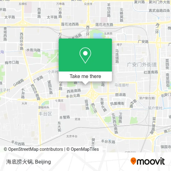 海底捞火锅 map