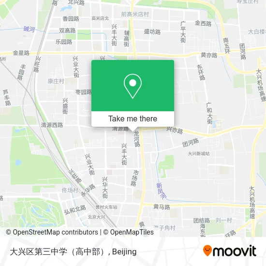 大兴区第三中学（高中部） map