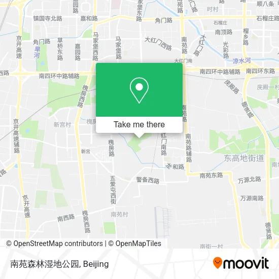 南苑森林湿地公园 map