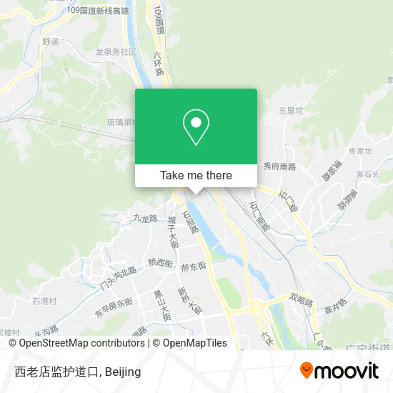 西老店监护道口 map