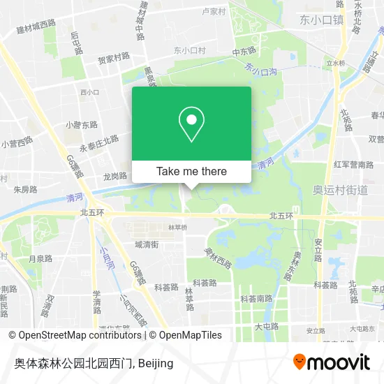 奥体森林公园北园西门 map
