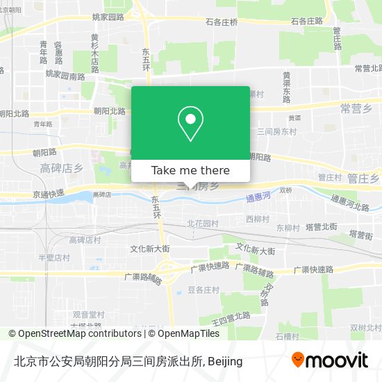 北京市公安局朝阳分局三间房派出所 map