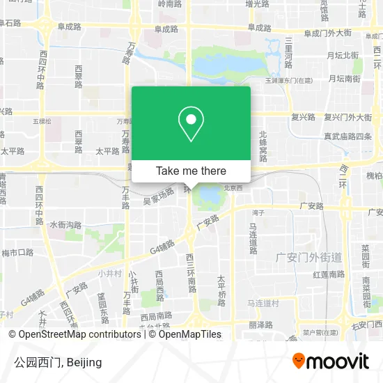 公园西门 map