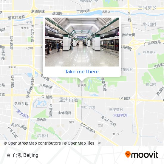 百子湾 map