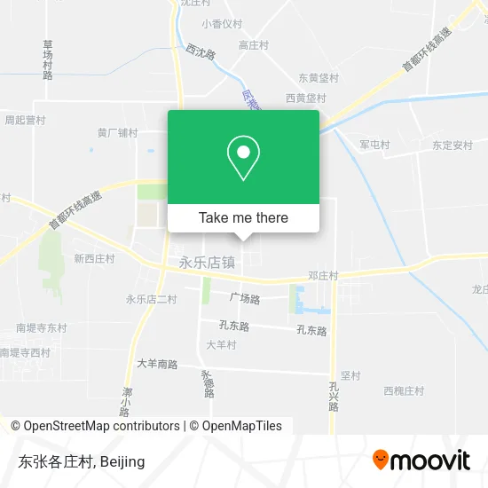 东张各庄村 map
