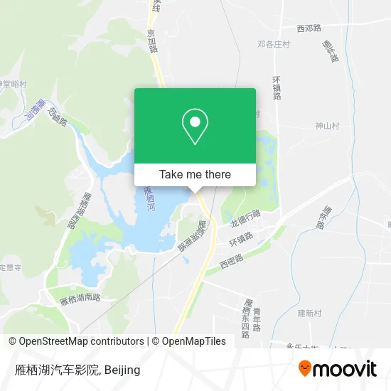 雁栖湖汽车影院 map
