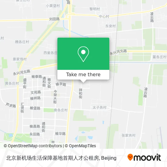 北京新机场生活保障基地首期人才公租房 map