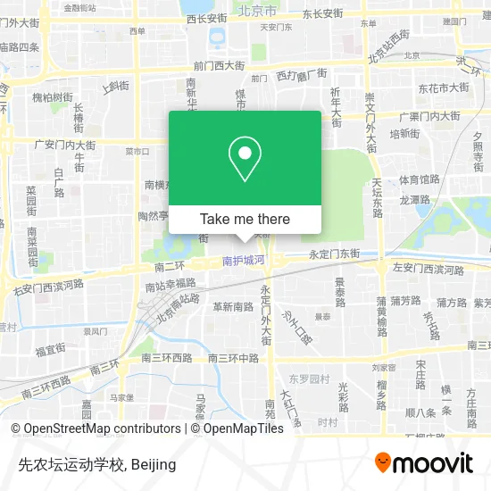 先农坛运动学校 map