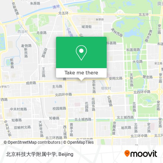 北京科技大学附属中学 map