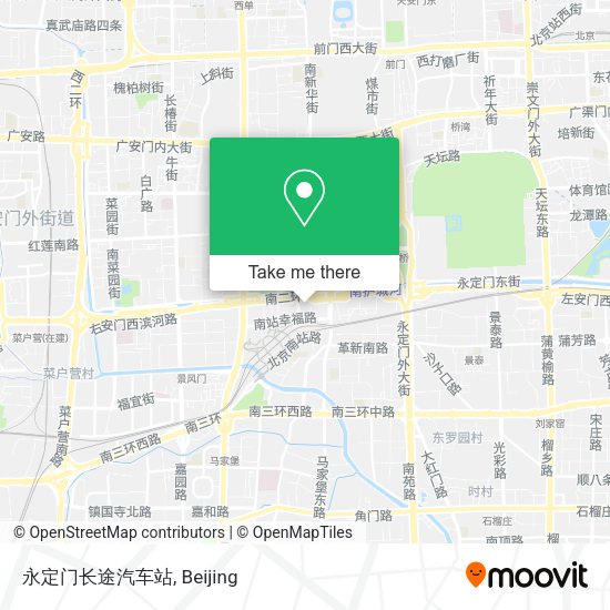 永定门长途汽车站 map
