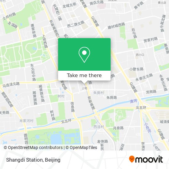 Shangdi Station map